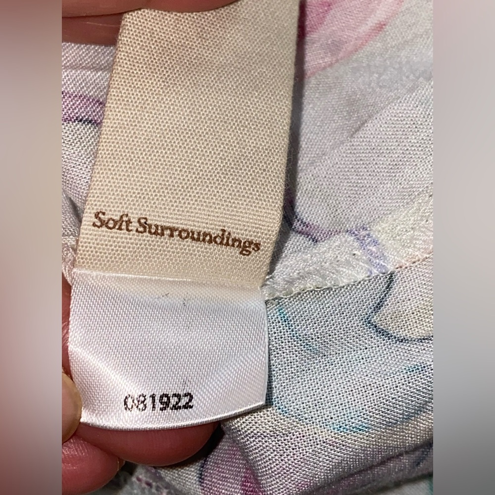 Soft Surroundings Flourish Watercolor Floral Maxi Dress Size L Large - Picture 15 of 16